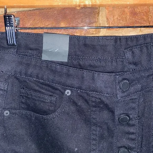 NWT BLANKNYC Black Wash Denim Night Stroll Jean Mini Skirt Women's Size 28 - Picture 4 of 10